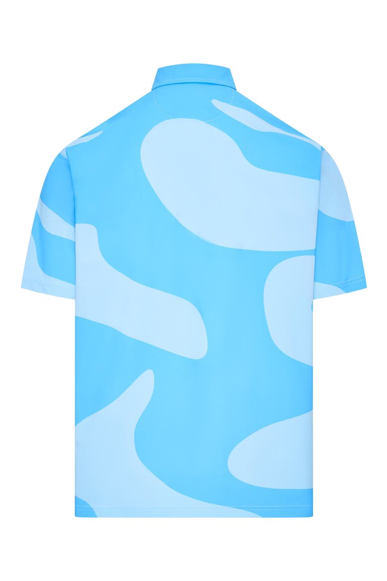 Snap Placket Performance Golf Polo, Alternate, color, POLARIS BLUE/PROVENCE BLUE