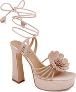 Badgley Mischka Collection Wanette Ankle Wrap Platform Sandal