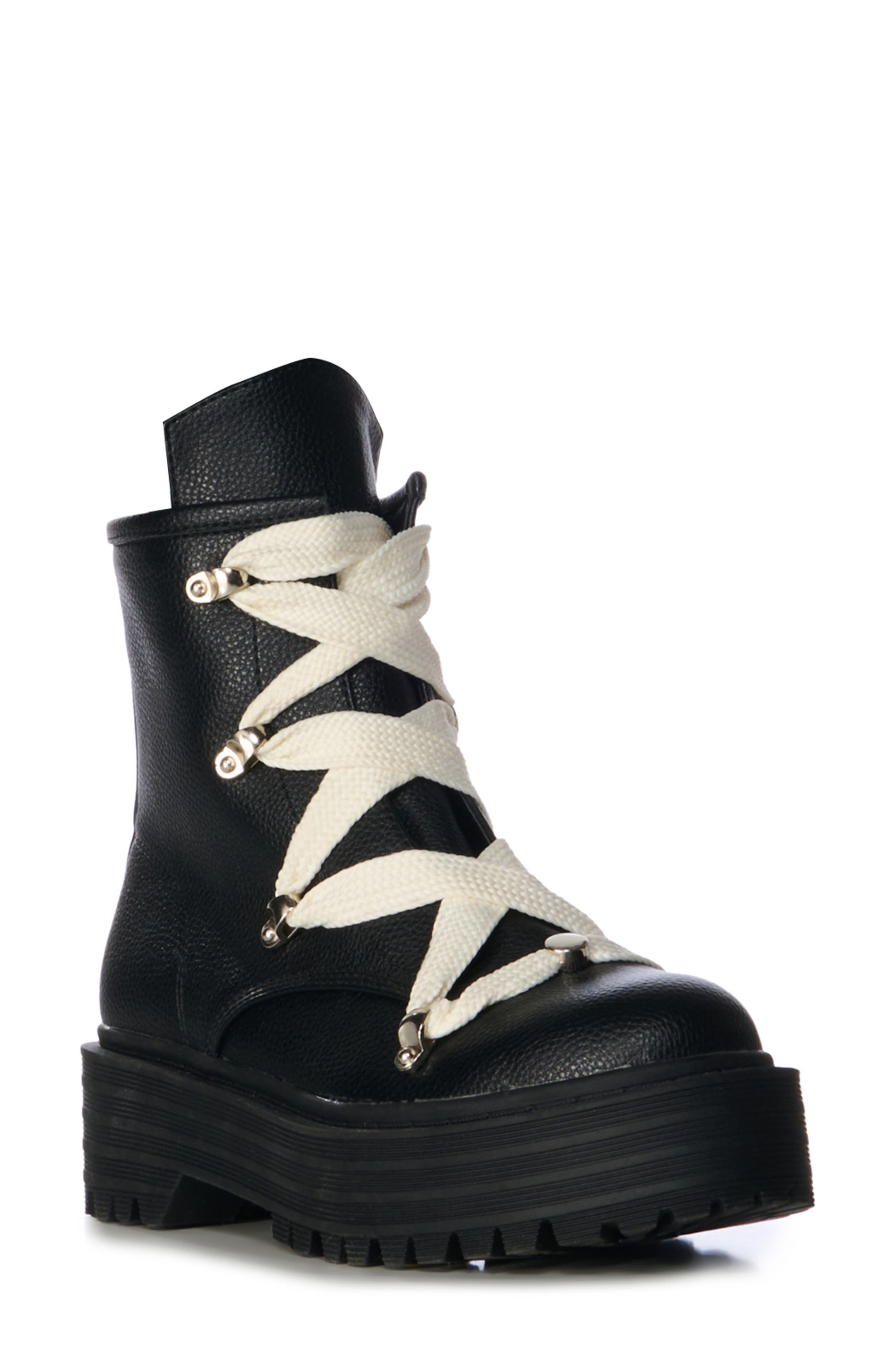 AZALEA WANG Pollux Water Resistant Lace-Up Boot, Main, color, 