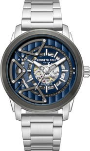 Kenneth Cole New York Skeleton Automatic Bracelet Watch, 44mm