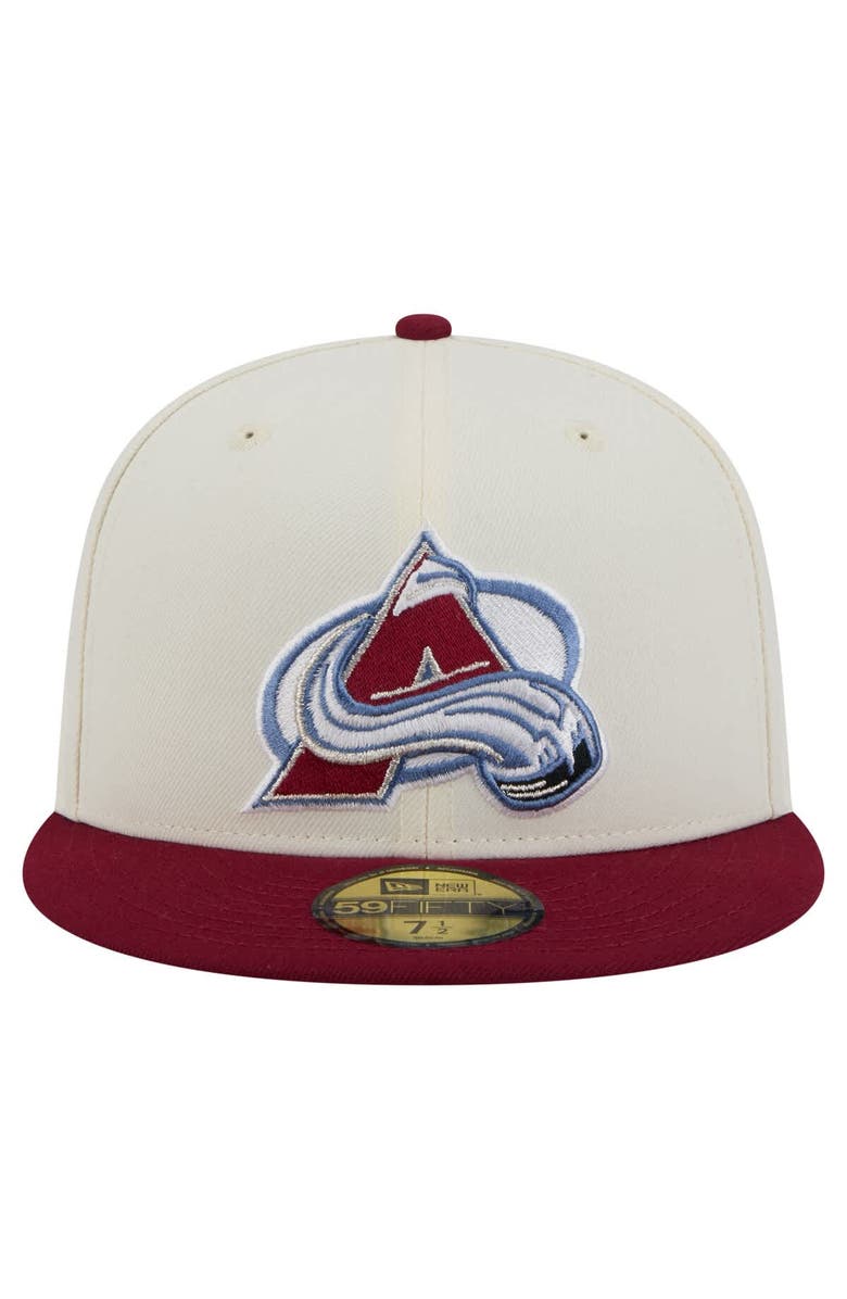 New Era Men's New Era  White Colorado Avalanche Chrome Two-Toned 59FIFTY Fitted Hat, Alternate, color, 