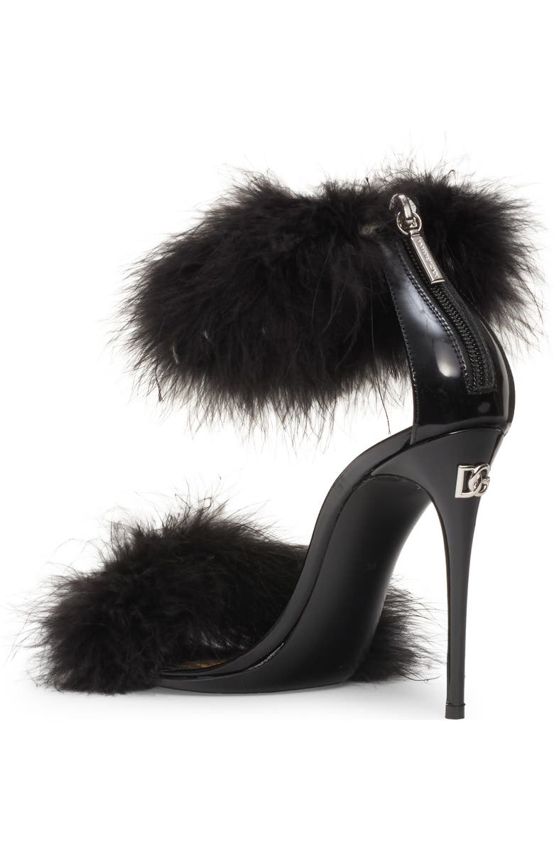 Dolce&Gabbana Feather Strap Sandal, Alternate, color,
