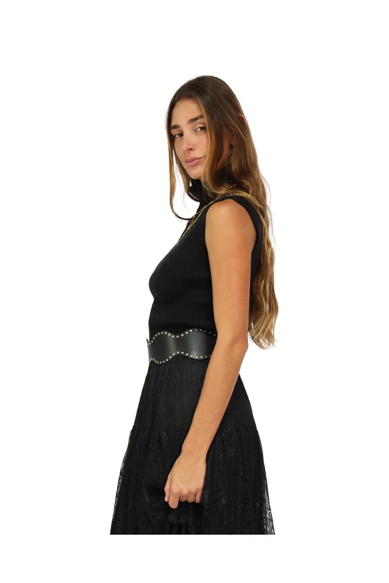 Equation Sleeveless Turtleneck Knit, Alternate, color, Black