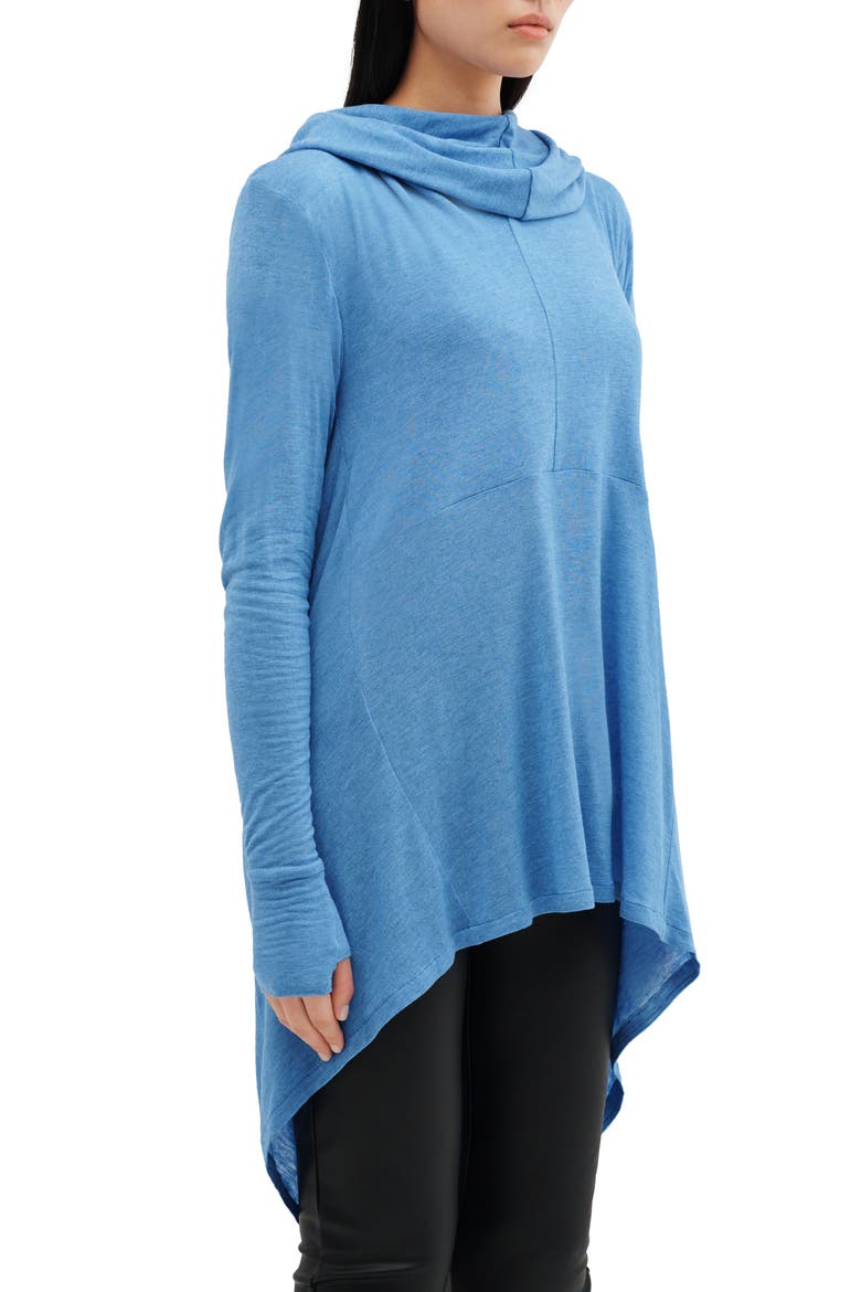 Berkeley Hooded Tunic Top, Alternate, color, AZURE BLUE