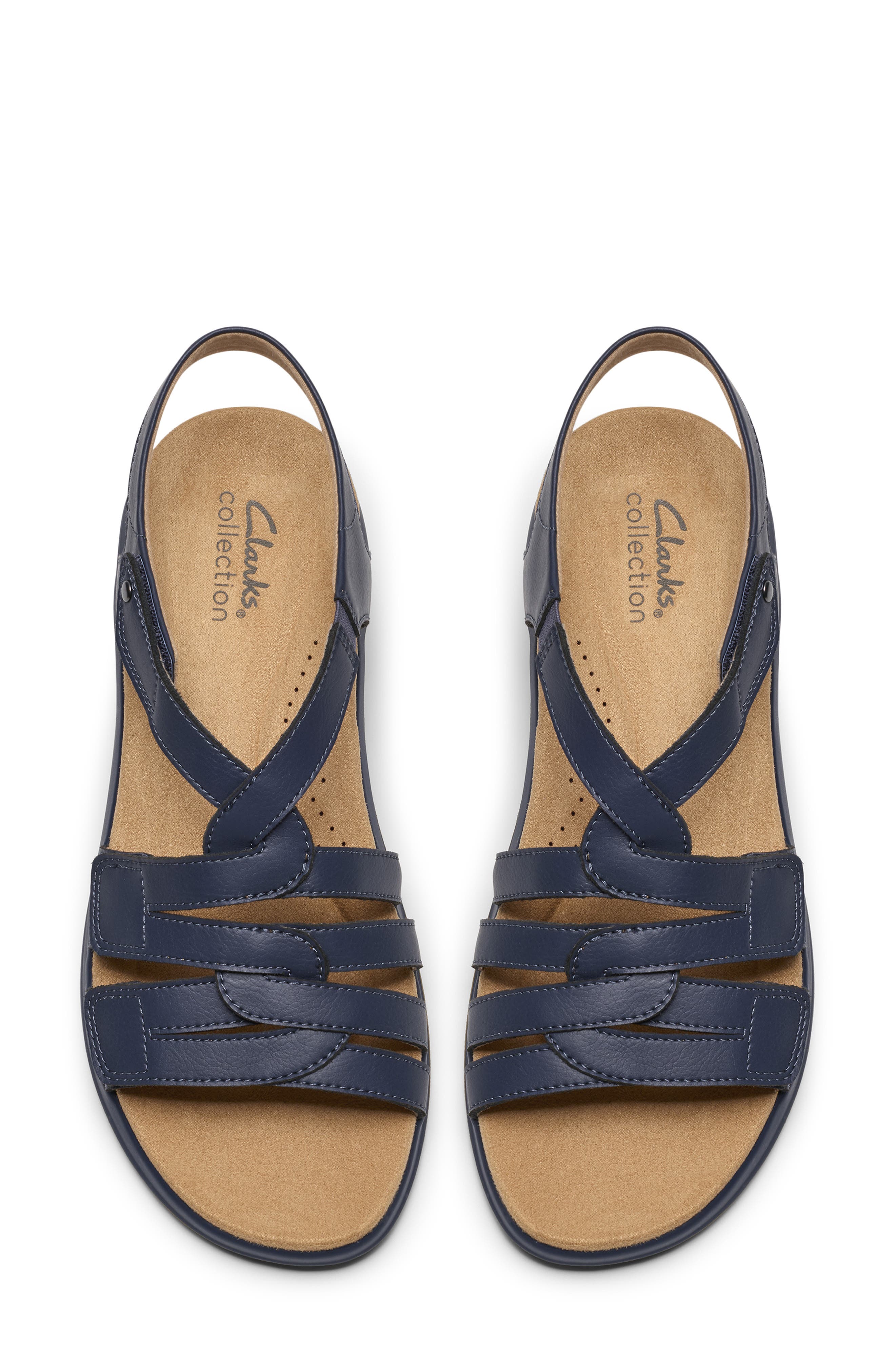 Clarks<sup>®</sup> Maelynn Paige Sandal, Alternate, color, Navy Leather