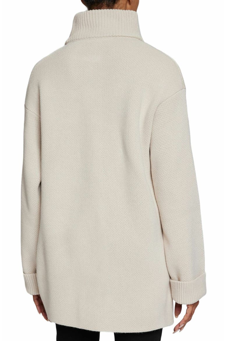ROSA Oversized Knit Coat in Extra Fine Wool Blend, Alternate, color, CREME
