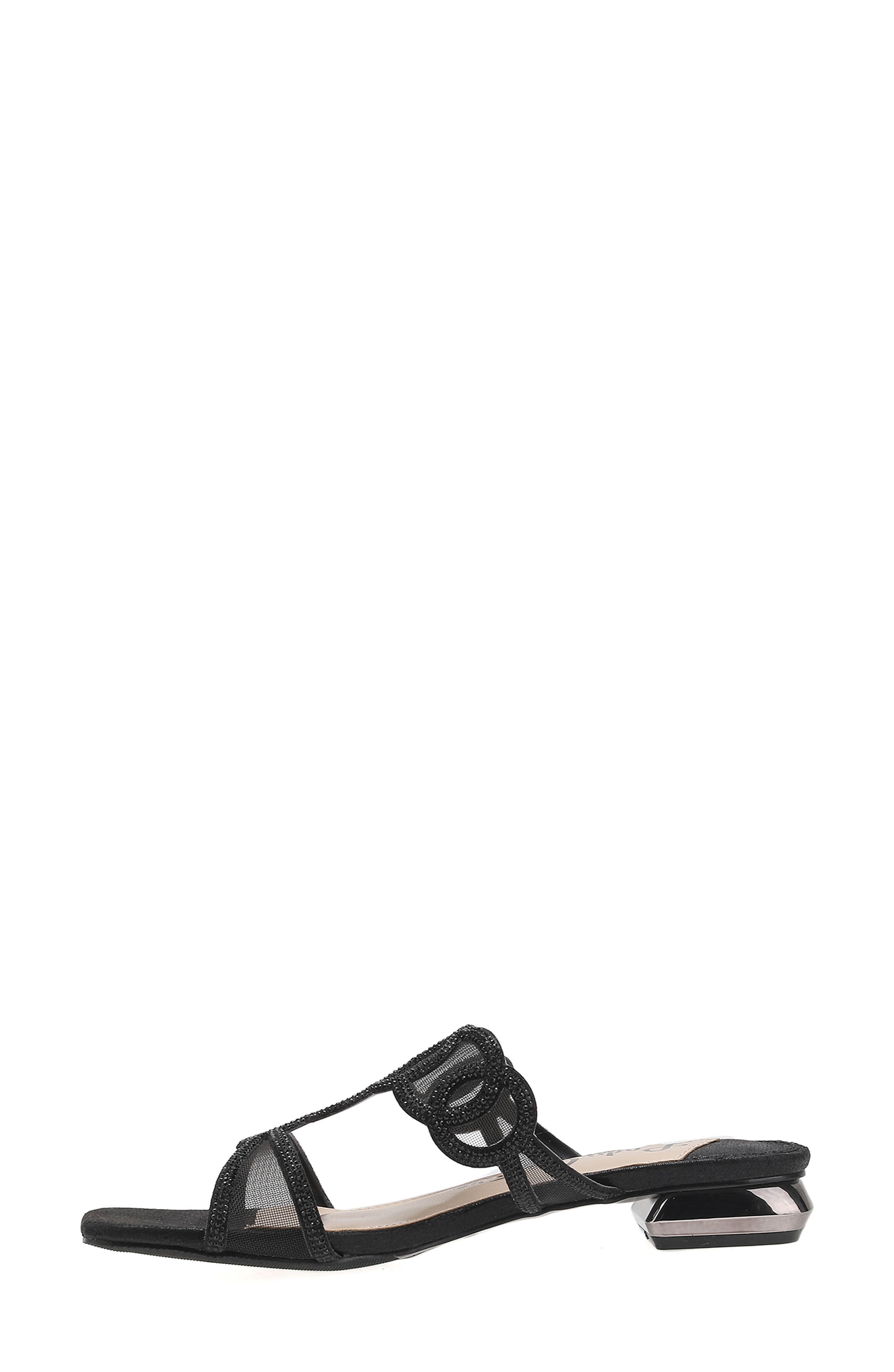 LADY COUTURE Fab Rhinestone Slide Flat, Alternate, color, Black