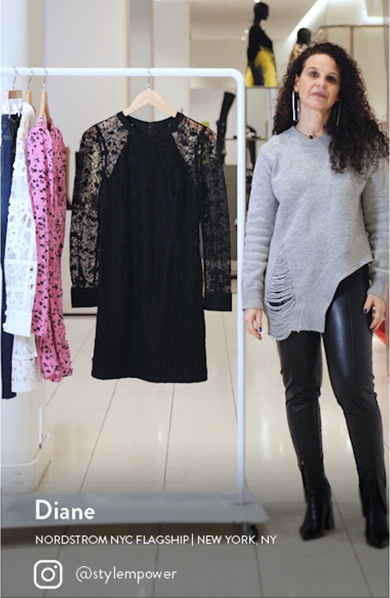 Sheer Long Sleeve Lace Minidress, sales video thumbnail