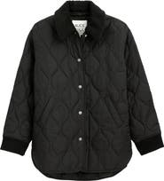 Alex Mill Wembley Quilted Bomber Jacket with Removable Faux Shearling Collar