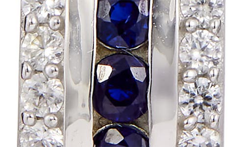 Savvy Cie Jewels Stone Hoop Earrings In Metallic
