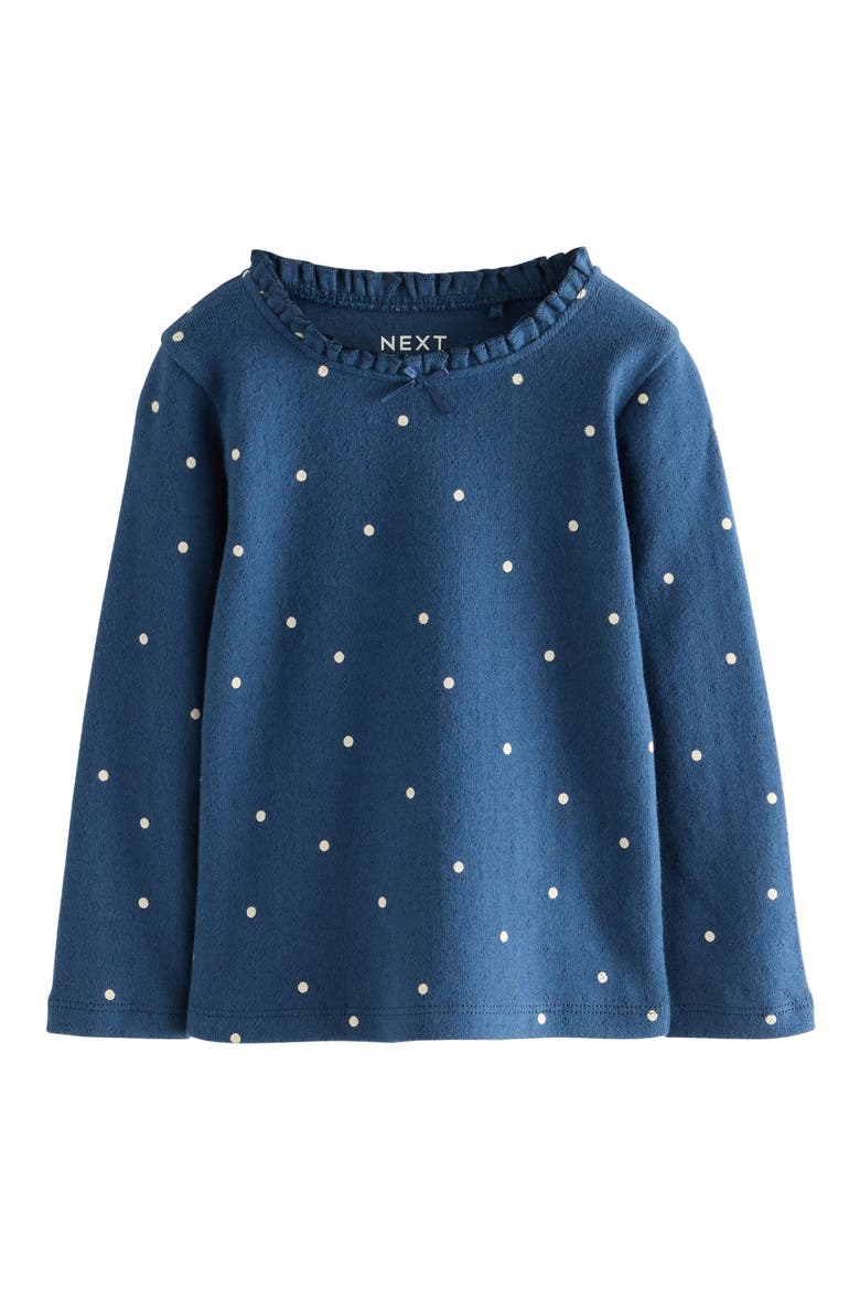 Kids' Polka Dot Long Sleeve T-Shirt, Main, color, BLUE