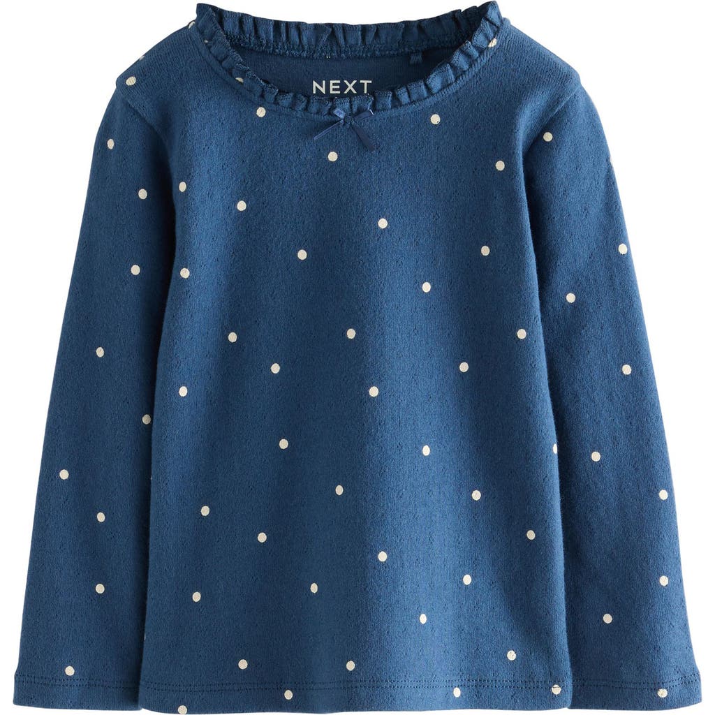 Next Kids' Polka Dot Long Sleeve T-shirt In Blue