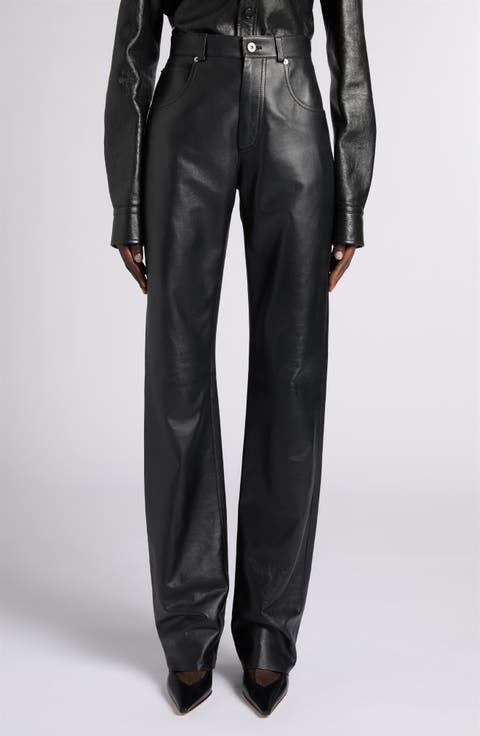 Fluid Shiny Leather Pants