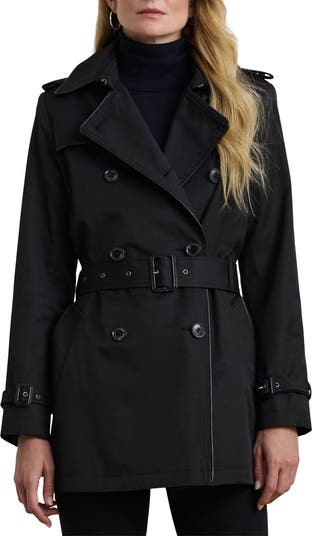Lauren Ralph Lauren Belted Double Breasted Trench Coat with