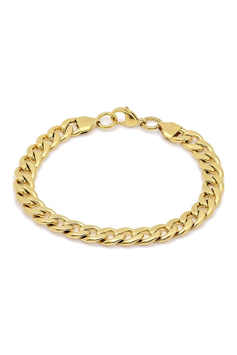 Men's Curb Chain Bracelet, Main, color, GOLD