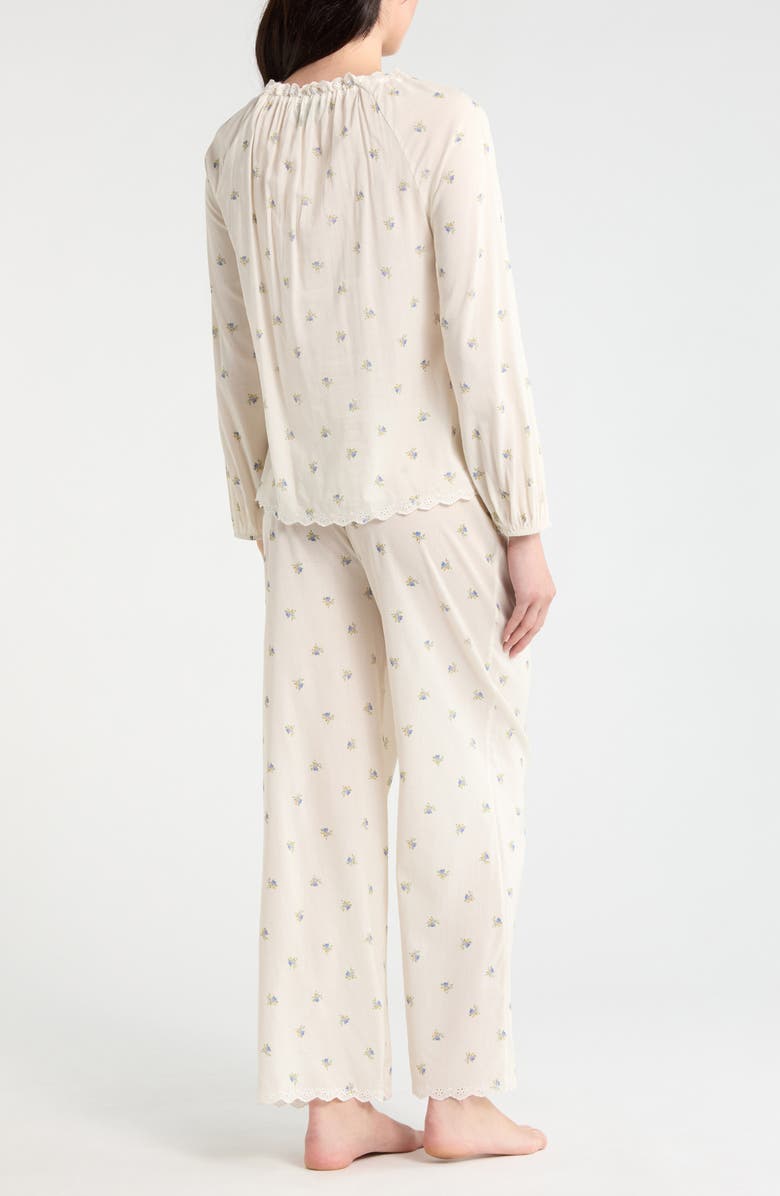 Reformation Paloma Floral Print Pajamas, Alternate, color, Petite Rose