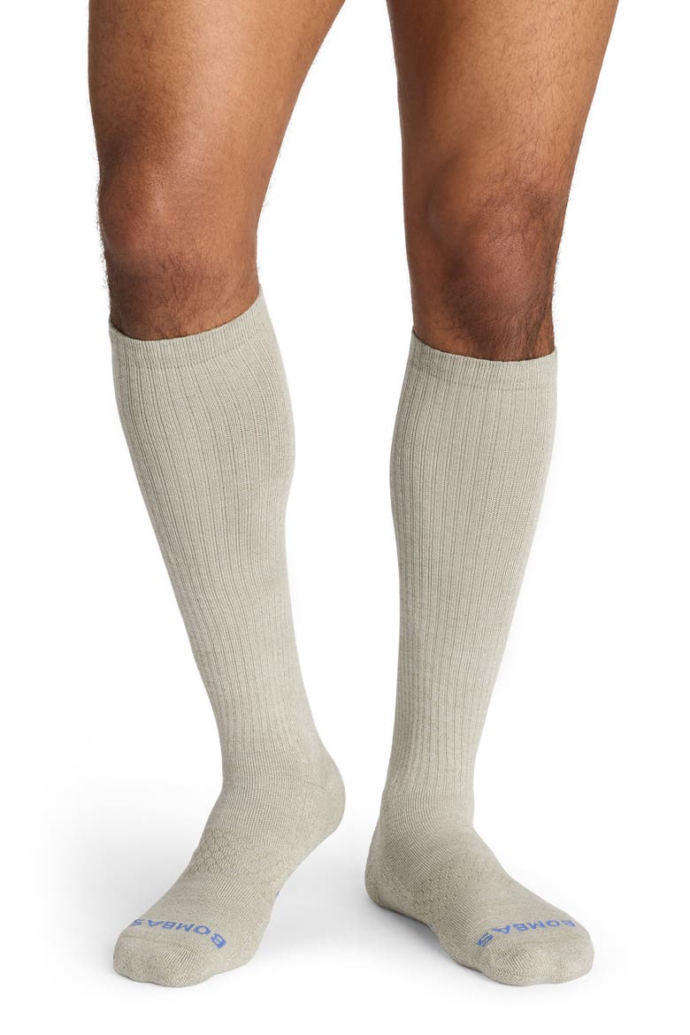 Marl Casual Compression Knee High Socks, Alternate, color, SAGE BRUSH