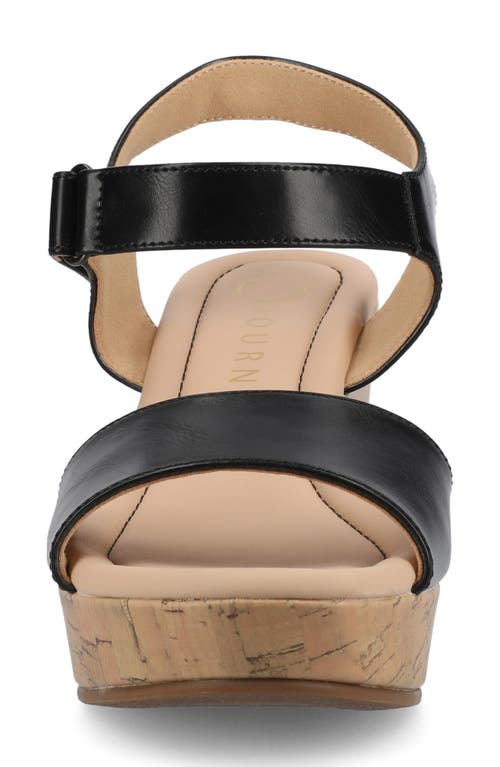 JOURNEE COLLECTION JOURNEE COLLECTION RANAE PLATFORM WEDGE CORK SANDAL 