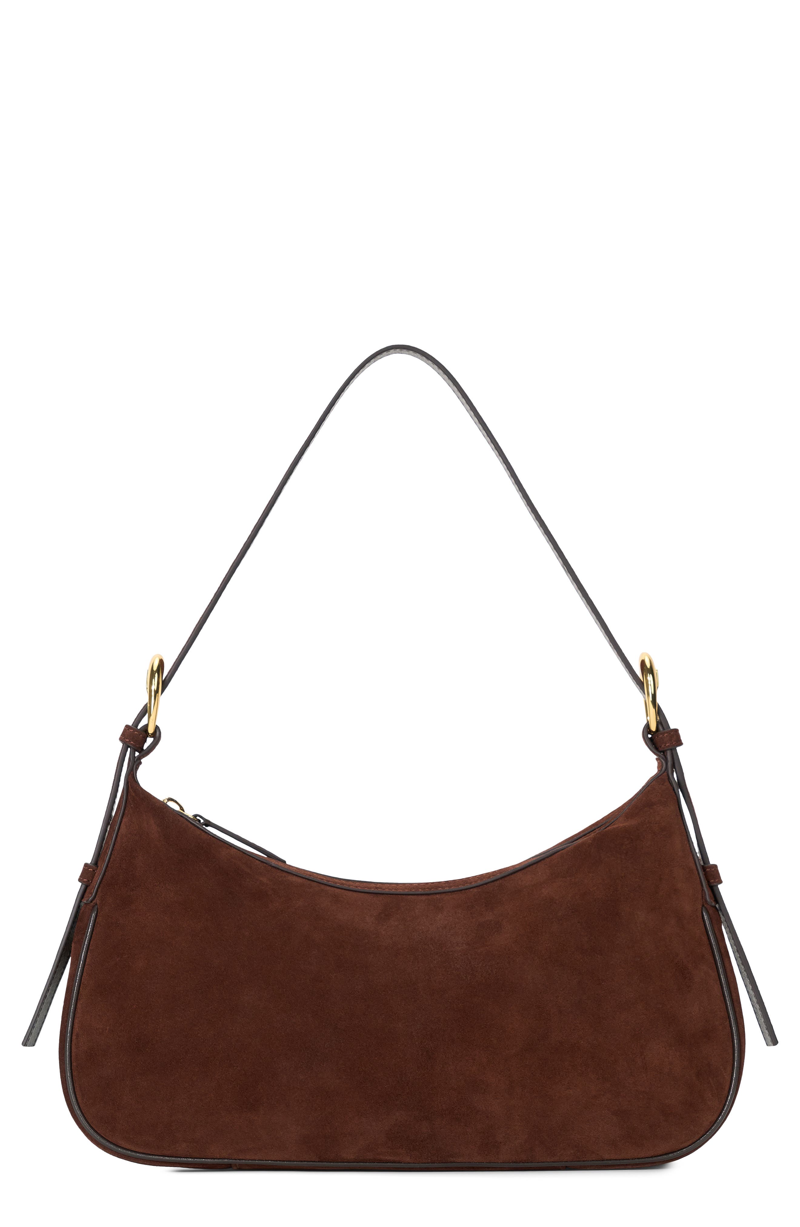 STAUD Pine Leather Shoulder Bag, Main, color, Mahogany