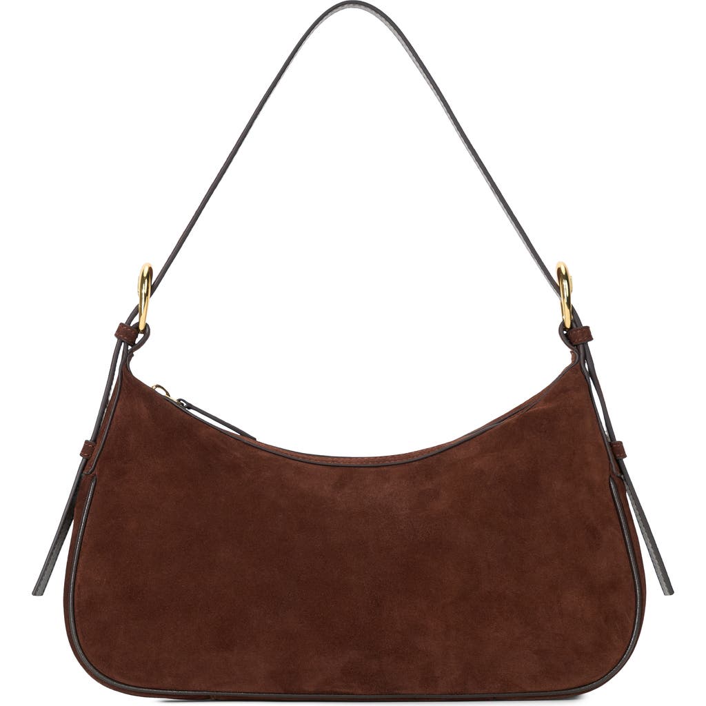 Staud Pine Leather Shoulder Bag In Brown