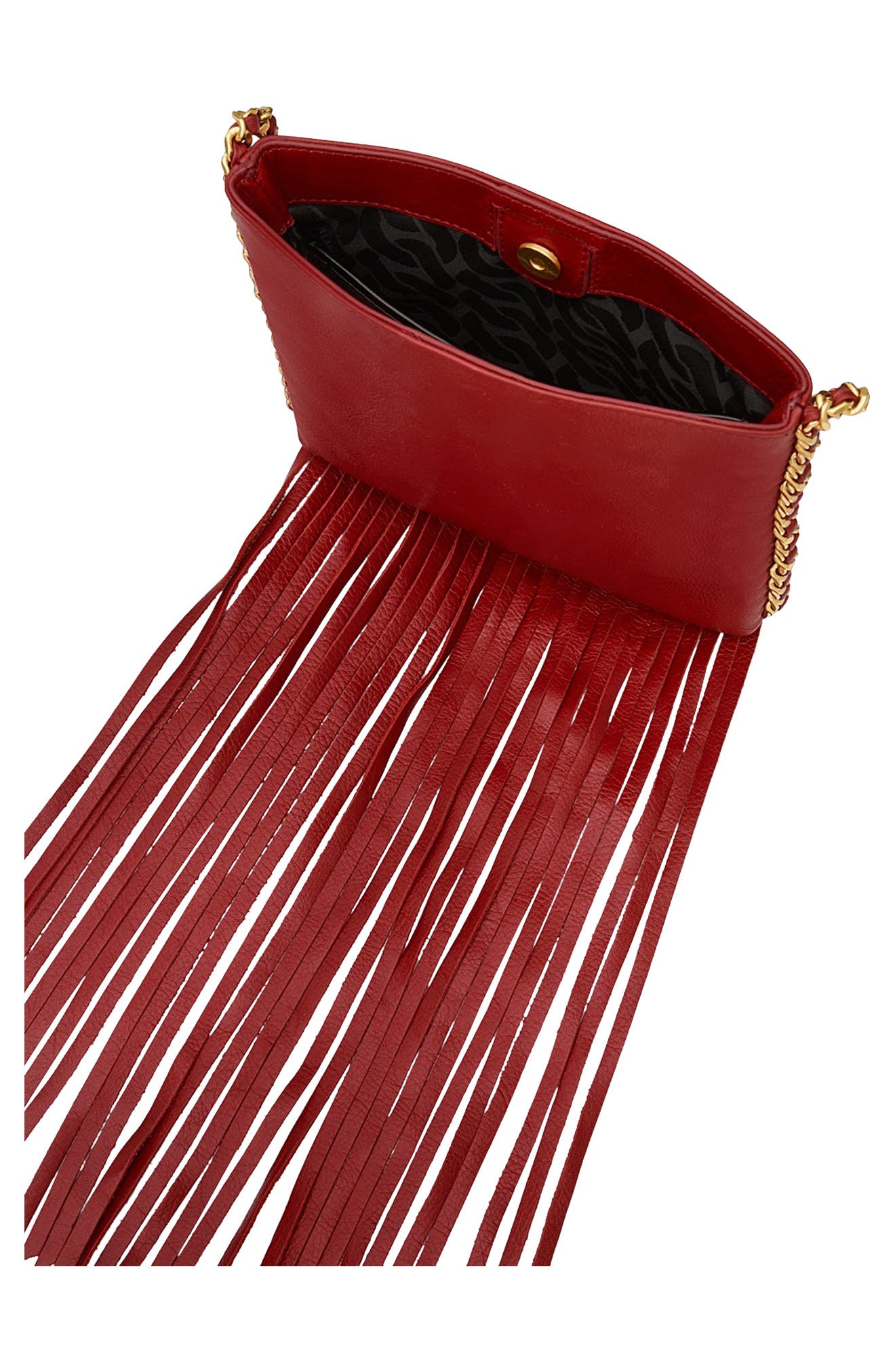 Rebecca Minkoff Carly Fringe Crossbody Bag, Alternate, color, Siren Rm
