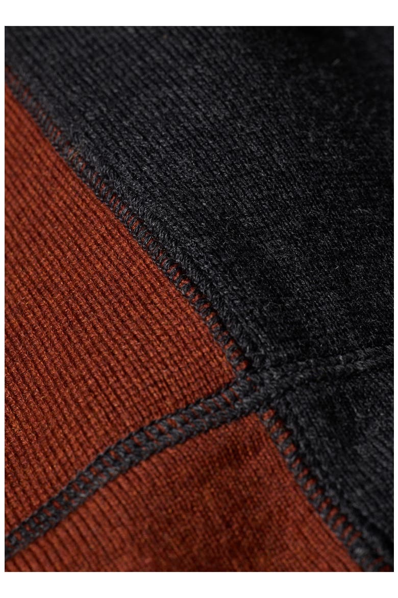 Cotton and Merino Wool Cardigan, Alternate, color, BLACK MELANGE