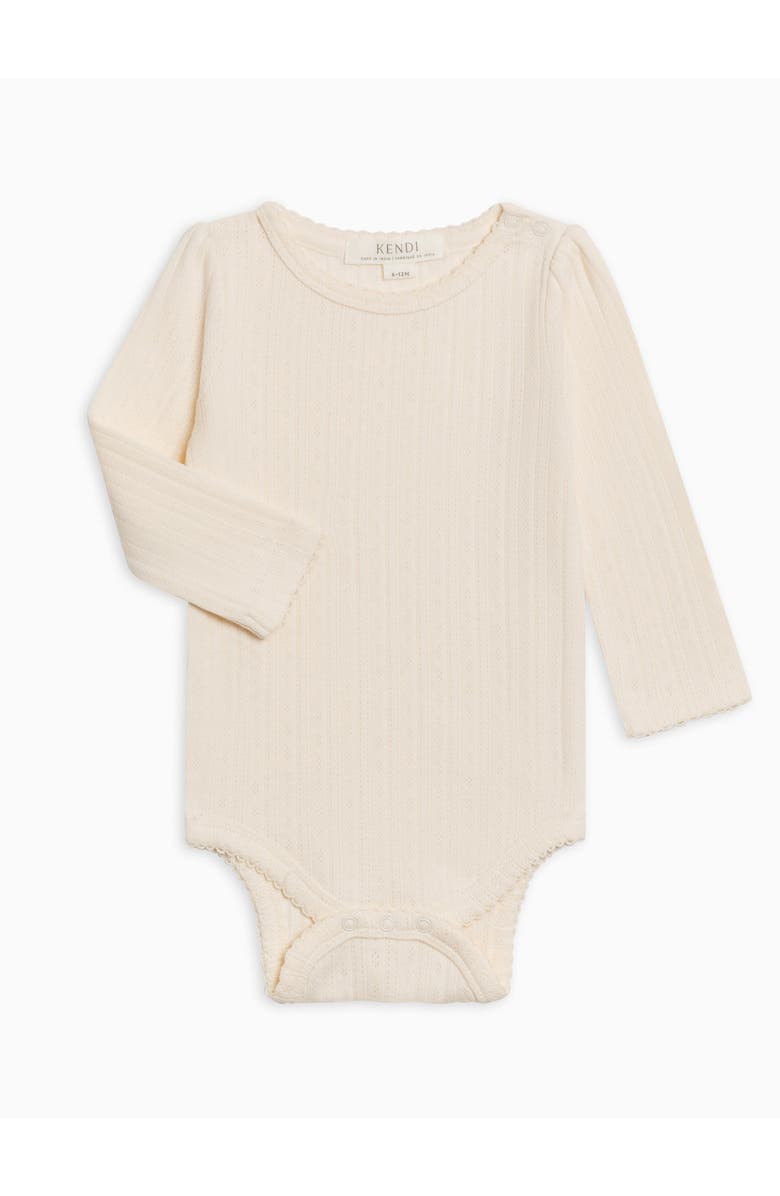 Kendi Thea Pointelle Bodysuit, Main, color, Ivory