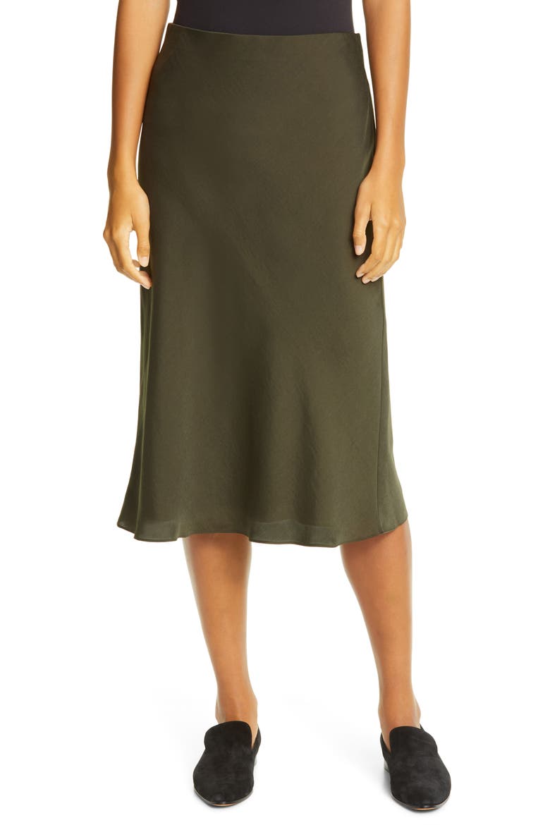 Woven Skirt, Main, color, OLIVE
