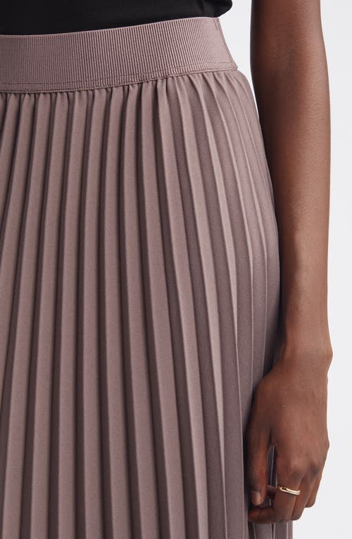Nordstrom Pleated Midi Skirt In Grey Plum