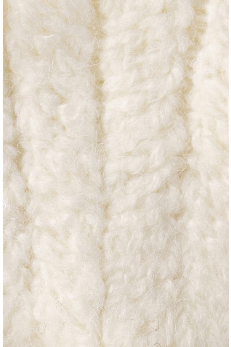 Herringbone Knit Beret, Alternate, color, CREAM