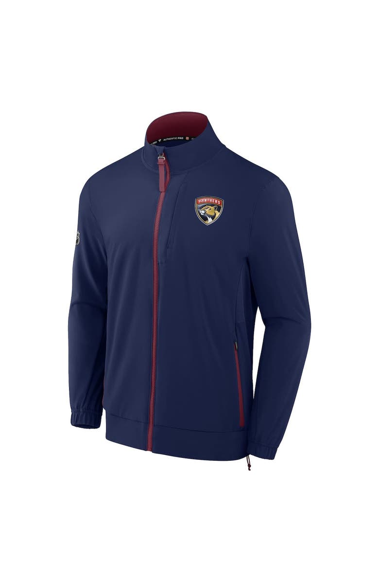 FANATICS Men's Fanatics Navy Florida Panthers Authentic Pro Rink Coaches Full-Zip Jacket, Alternate, color,