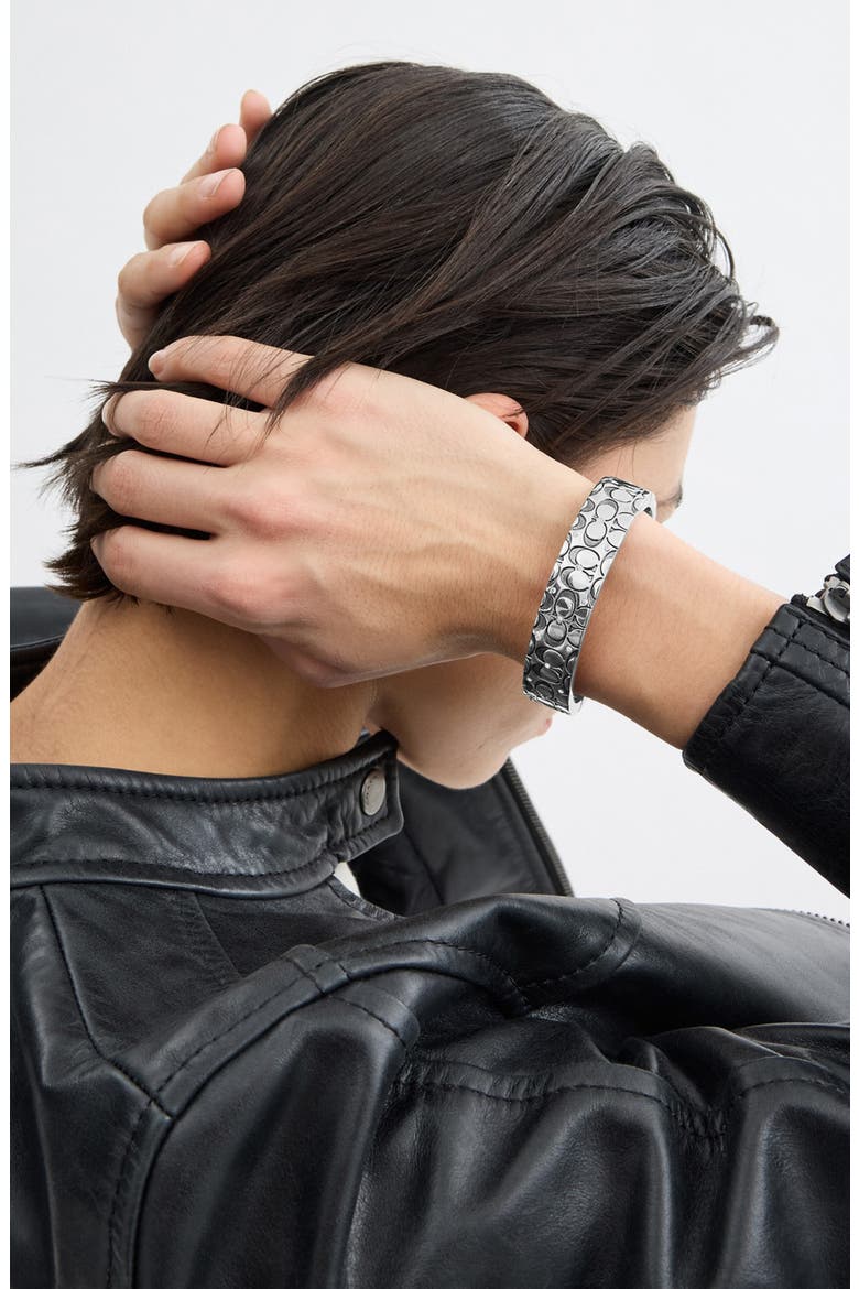 Logo Quilted Bangle, Alternate, color, CRYSTAL