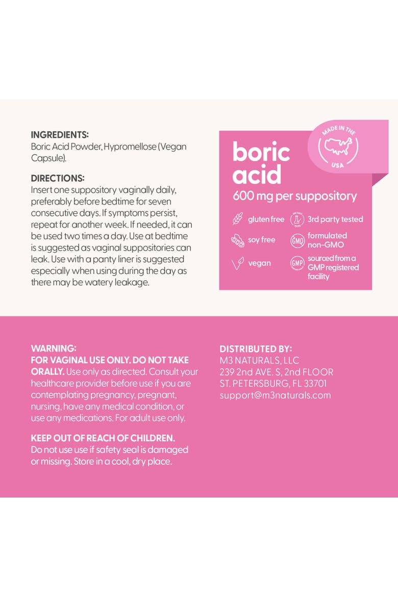 Boric Acid Capsules, 30ct, Alternate, color, None