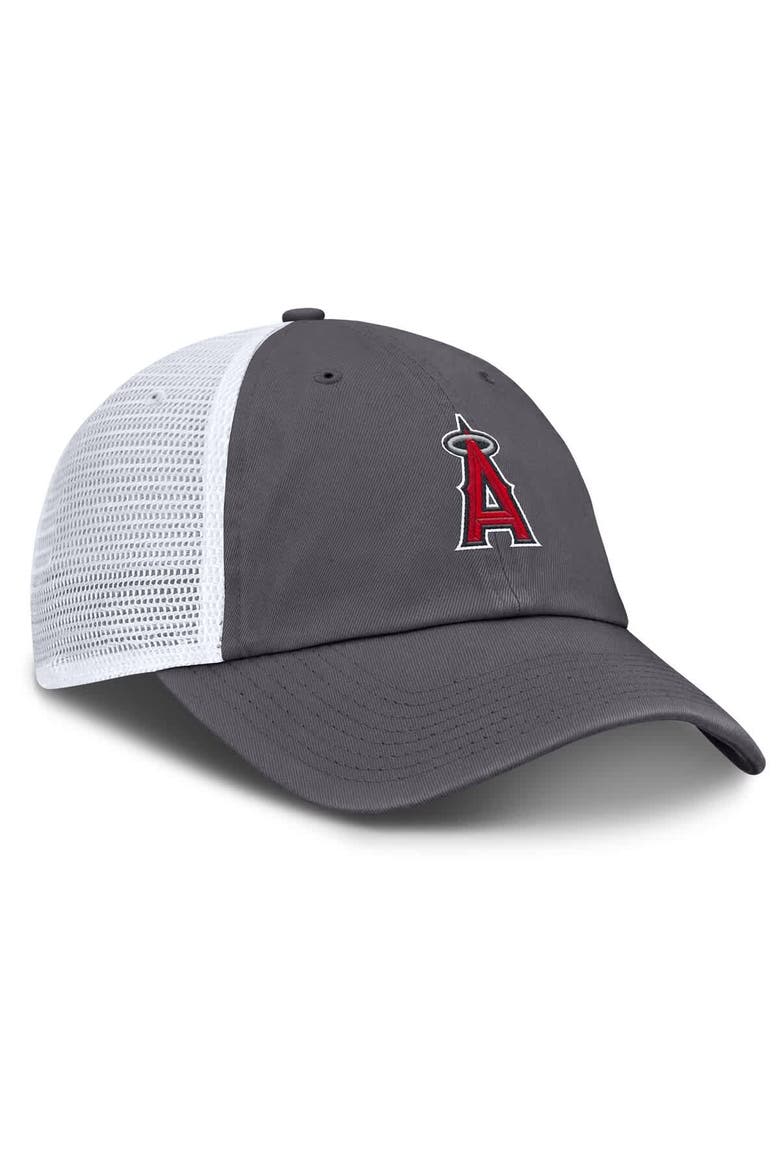 Men's Nike Gray Los Angeles Angels Adjustable Trucker Hat, Alternate, color, Gray