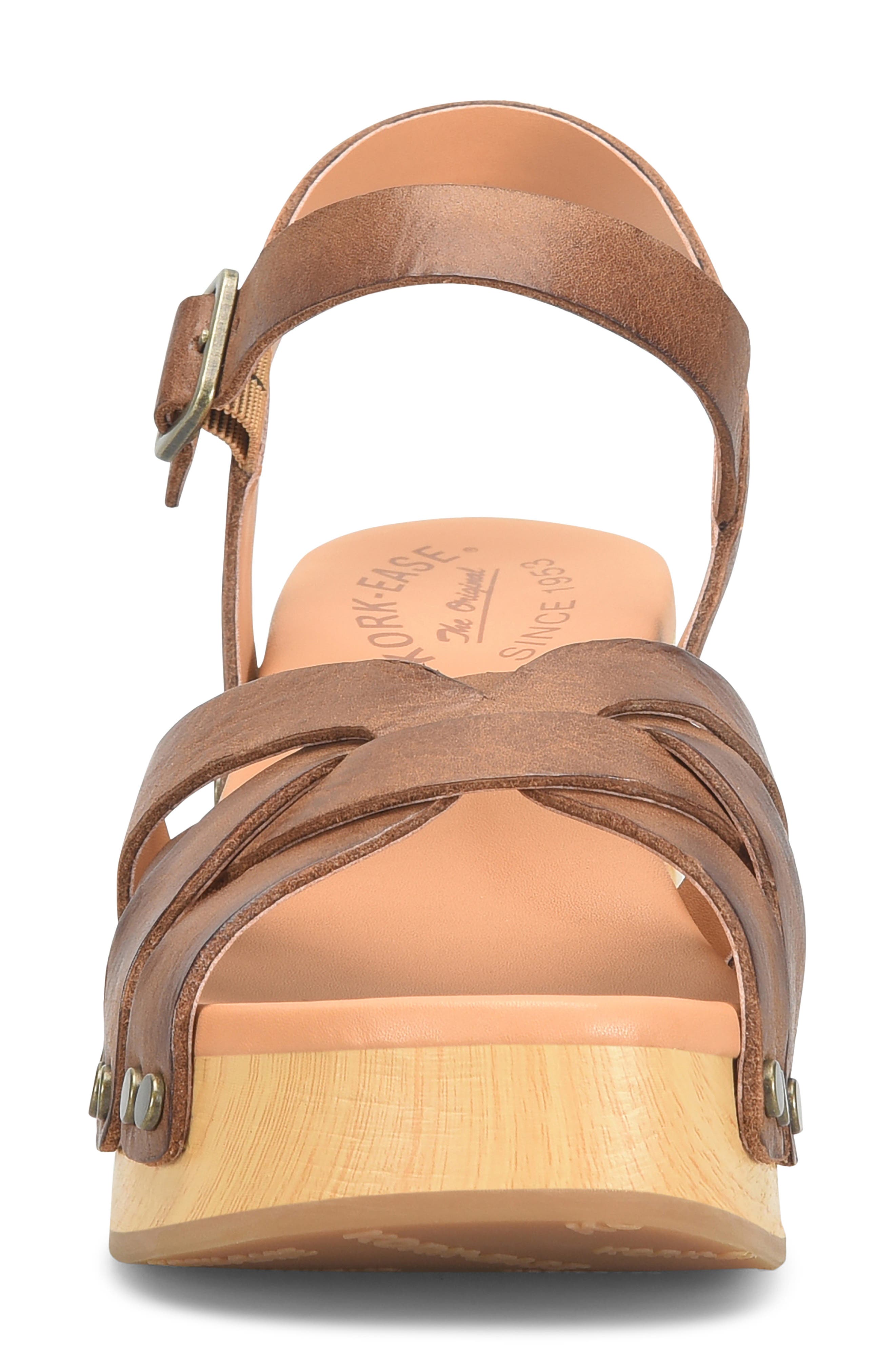 Ester Platform Sandal, Alternate, color, BROWN LEATHER