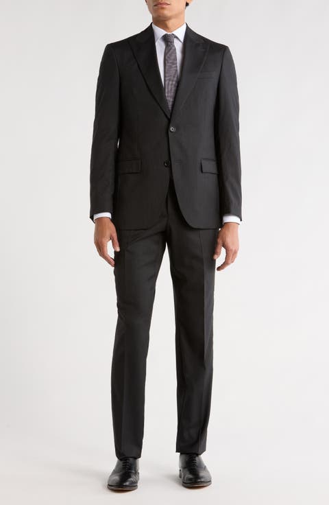 Jason Black Wool Suit (Regular & Long)