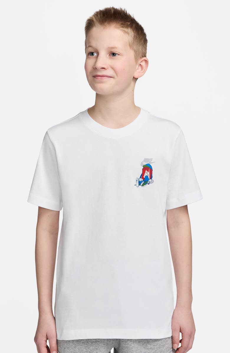 Nike Kids' Skater Boxy Graphic T-Shirt, Main, color, White