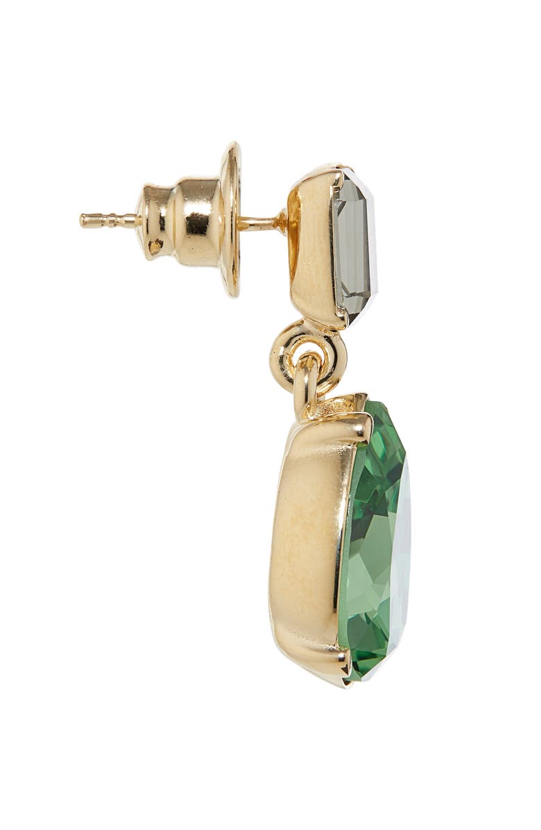 Oscar de la Renta Crystal Drop Earrings, Alternate, color, Peridot