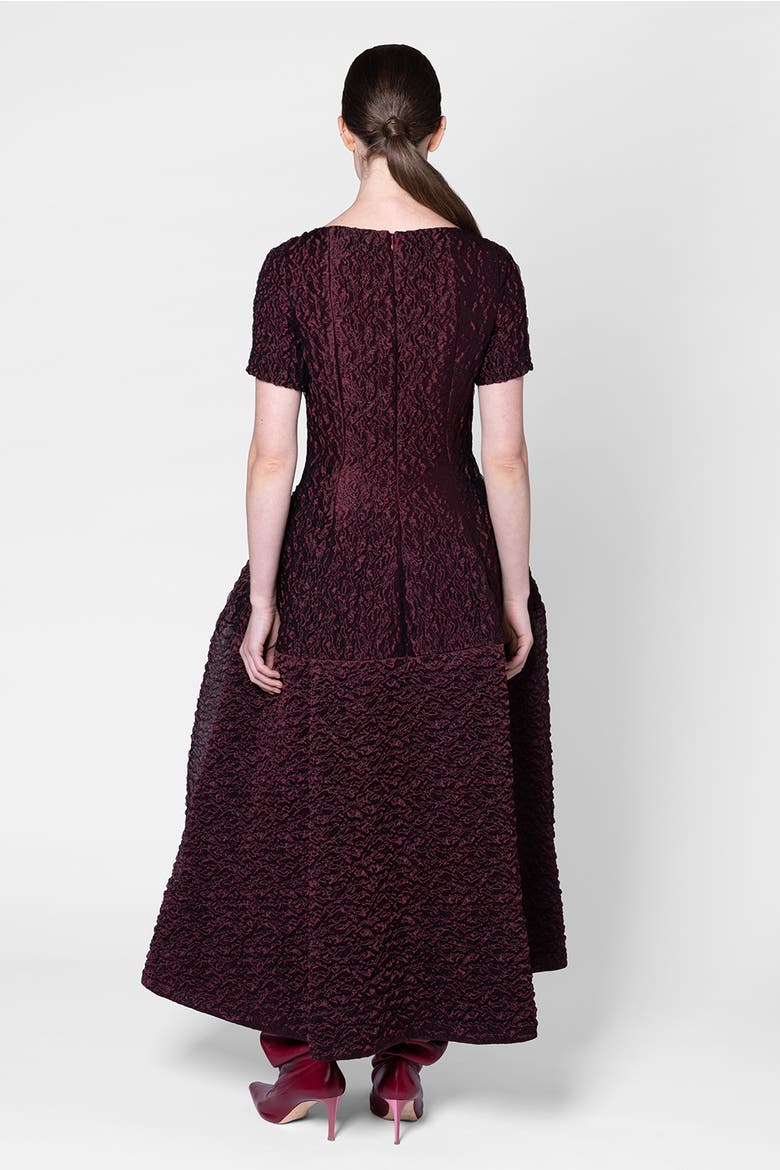 Fit And Flare Rune Dress, Alternate, color, Burgundy