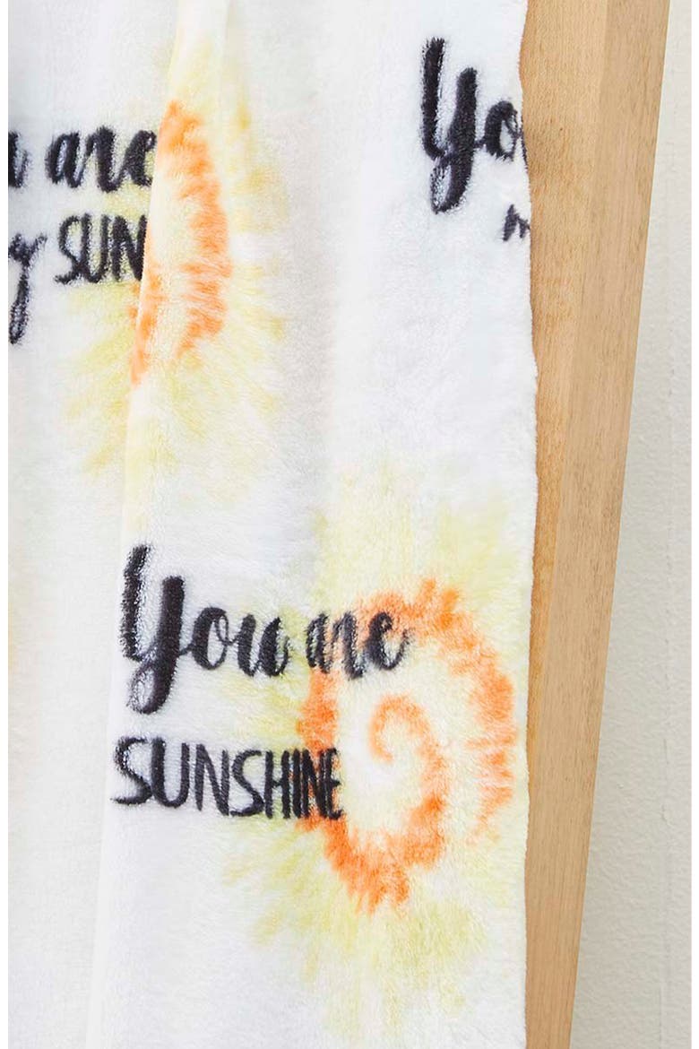 You Are My Sunshine Plush Fleece Throw Blanket, Alternate, color, WHITE MULTI
