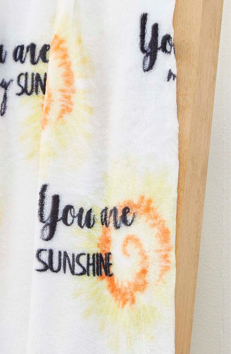 Luxury Home You Are My Sunshine Plush Fleece Throw Blanket, Alternate, color, White Multi