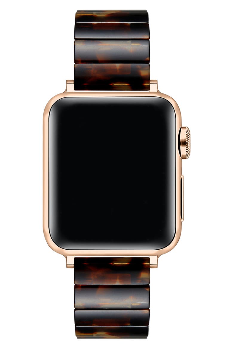 Charlie Resin Link Bracelet Apple Watch® Watchband, Alternate, color, TORTOISE