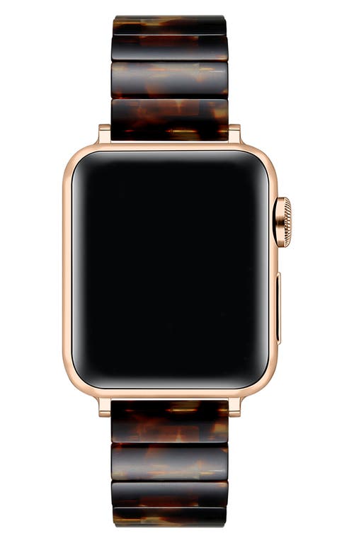 The Posh Tech Charlie Resin Link Bracelet Apple Watch® Watchband In Brown