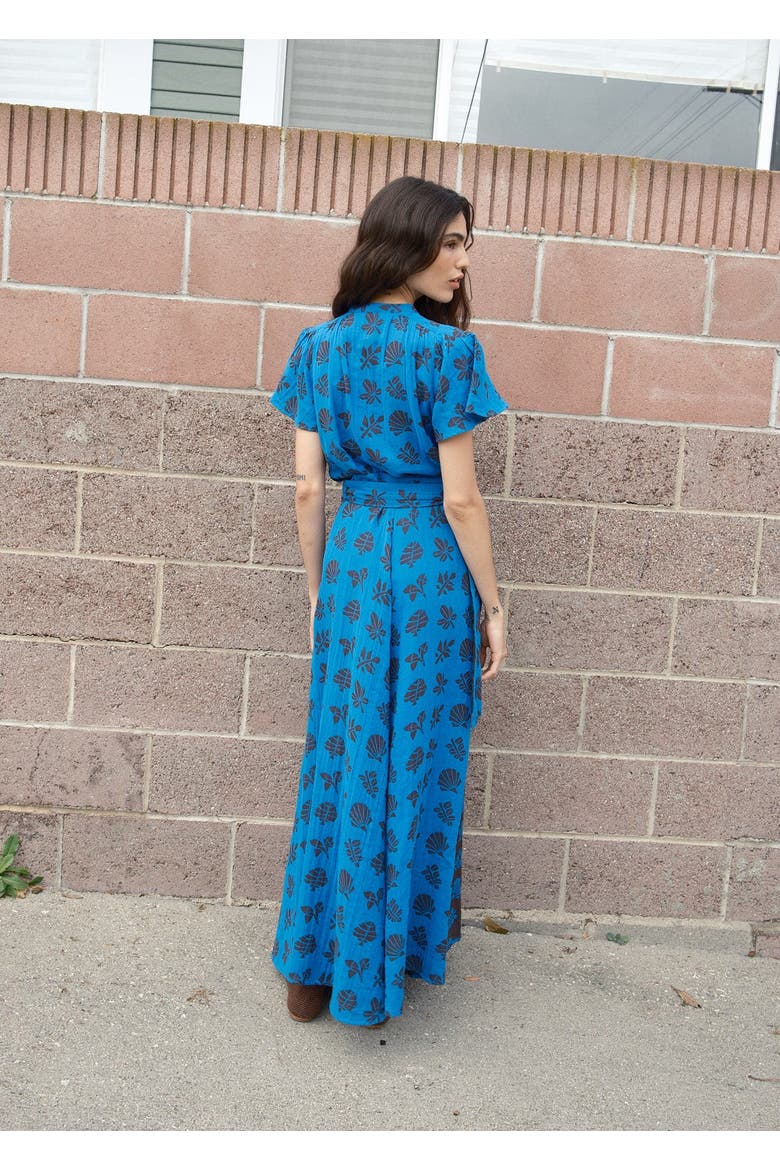 Sangria Reversible Maxi Wrap Skirt, Alternate, color, Azure
