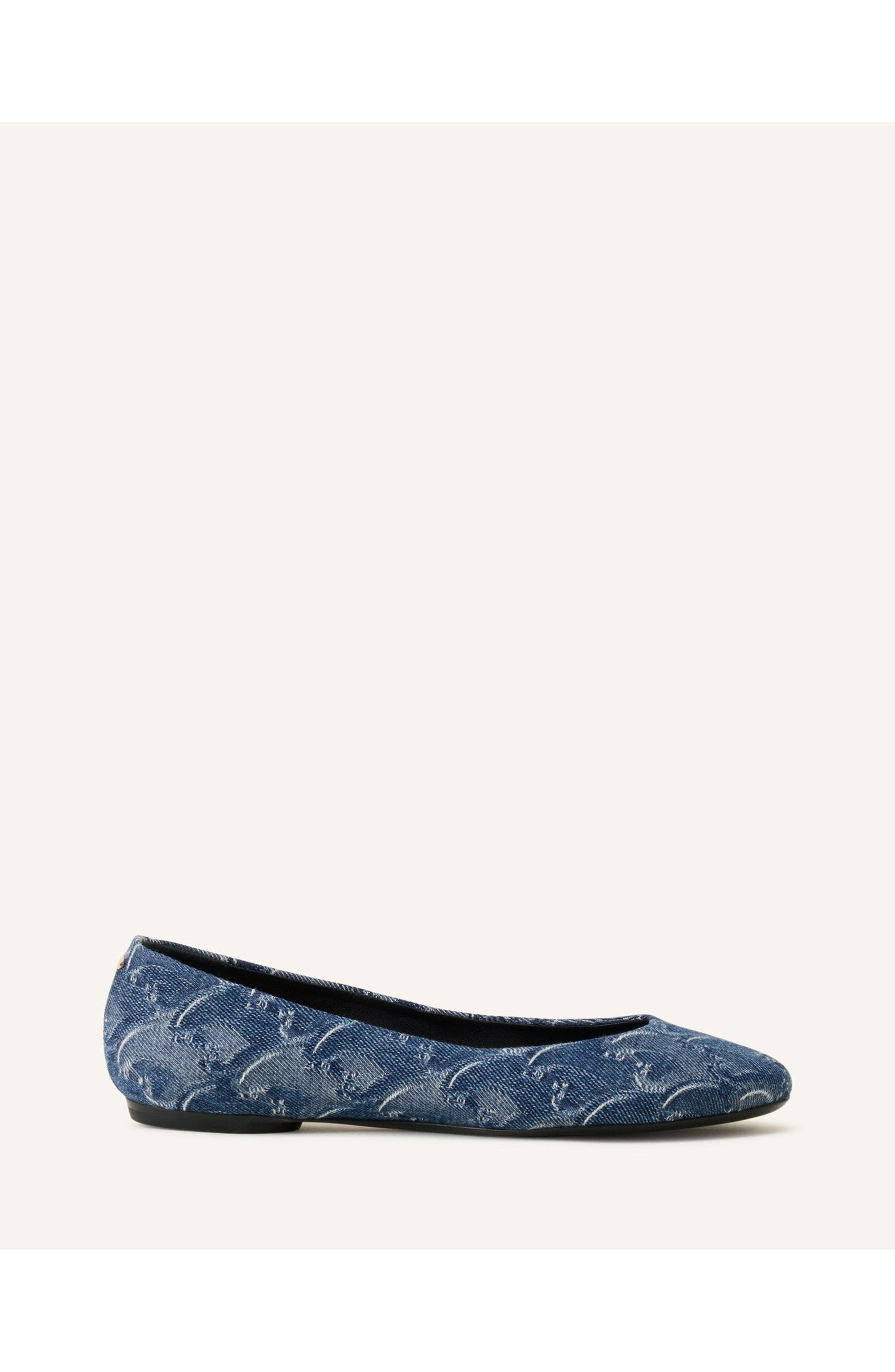 Lanvin Lunar Year Ballerina In Denim, Main, color, Blue