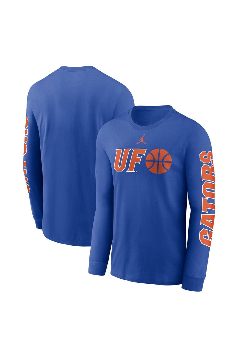 Men's Jordan Brand  Royal Florida Gators Basketball Icon Two-Hit Long Sleeve T-Shirt, Main, color, Royal