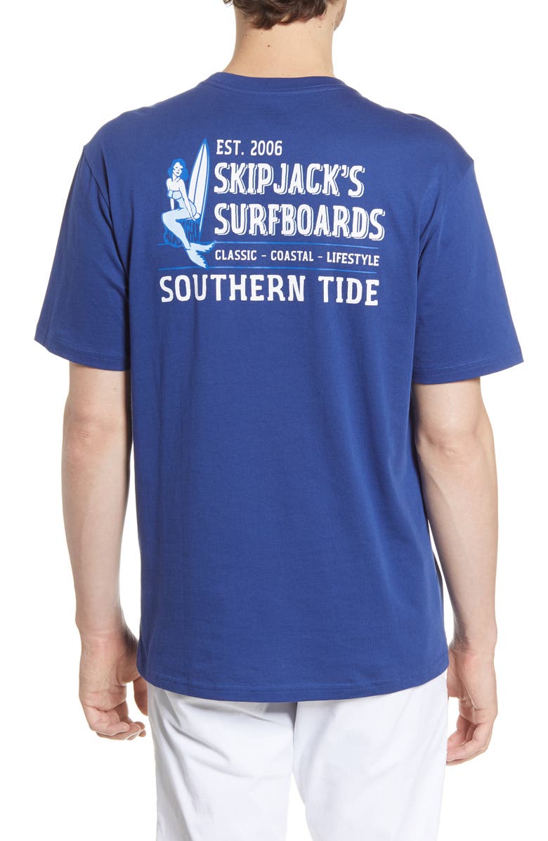 Southern Tide Skipjack's Surfboards Pocket Graphic Tee, Alternate, color,