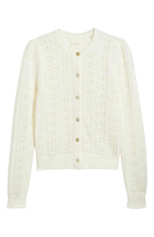 Doen Dôen Emery Pointelle Cardigan In White
