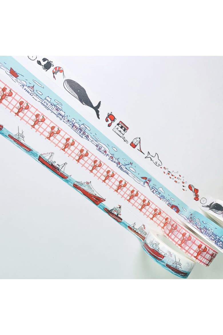 Salty Life Everyday Beach/Nautical Masking Tape - 4ct Rolls, Assorted, Alternate, color, Multi-Pack