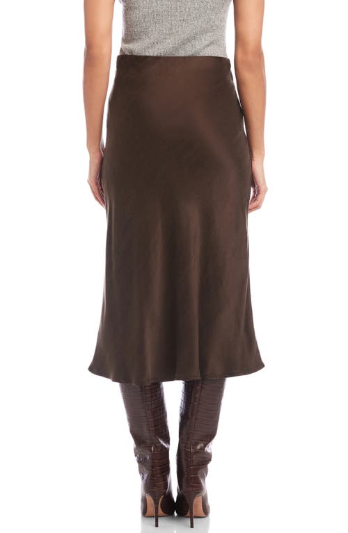 Fifteen Twenty Brielle Side Slit Midi Skirt In Brown